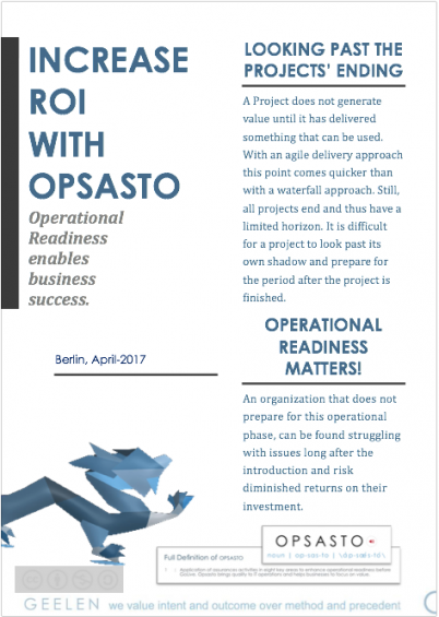 Opsasto - Operational Readiness Matters! - Dimitri Geelen